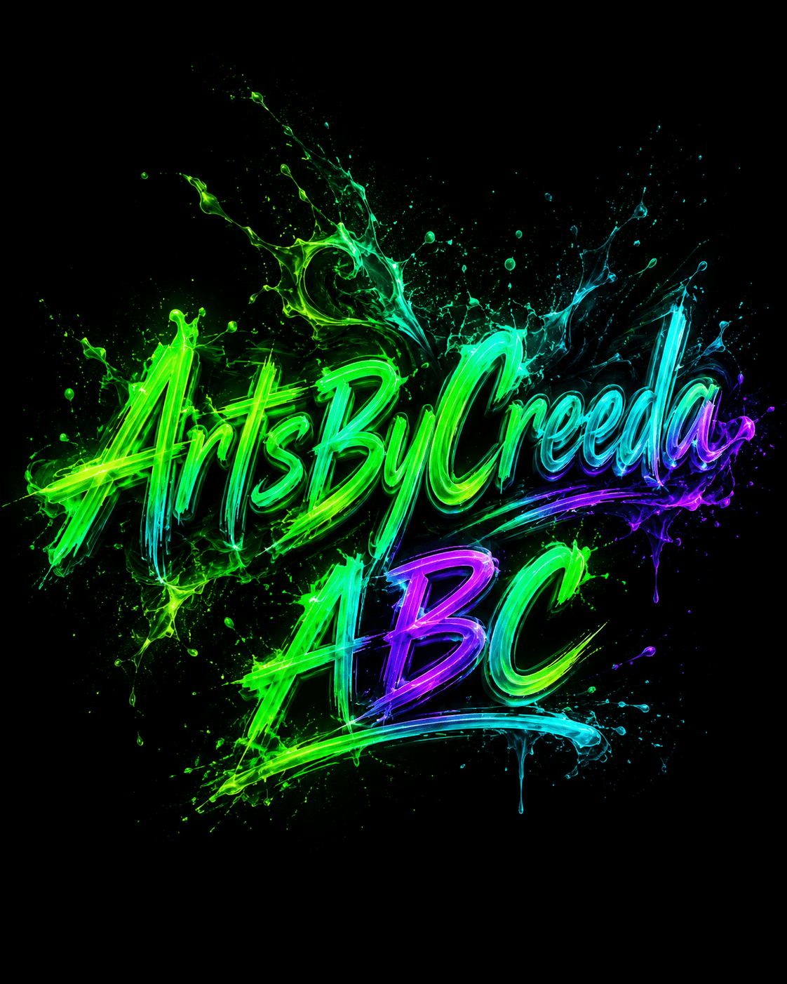 Urban pop digital portrait artwork with neon character styling